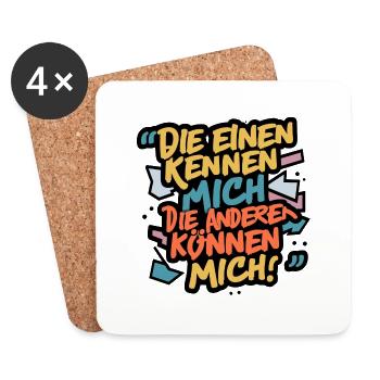 Die einen kennen mich die anderen können mich - Untersetzer (4er-Set) - Weiß - Vorne