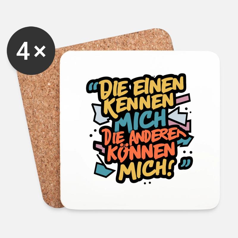 Die einen kennen mich die anderen können mich - Untersetzer (4er-Set) - Weiß