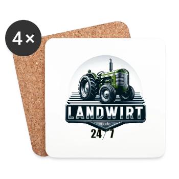 landwirt code ll - Untersetzer (4er-Set) - Weiß - Vorne