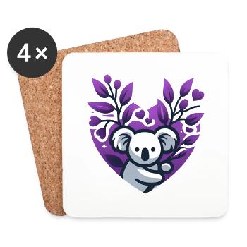 Koalavendel - Untersetzer (4er-Set) - Weiß - Vorne