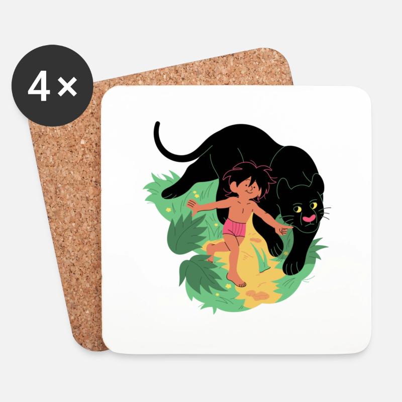 Jungle Book friends - Untersetzer (4er-Set) - Weiß