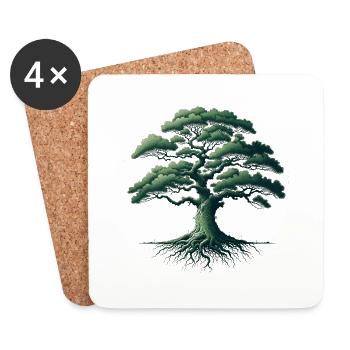 Tree - Coasters (set of 4) - white - Front