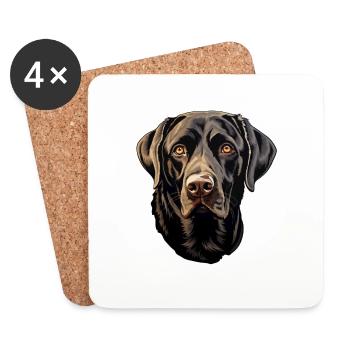 Labrador Retriever - Coasters (set of 4) - white - Front