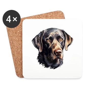 Labrador Retriever süß - Untersetzer (4er-Set) - Weiß - Vorne