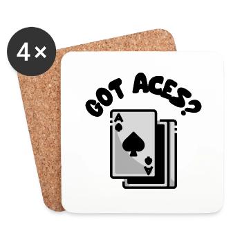 got aces? - Coasters (set of 4) - white - Front