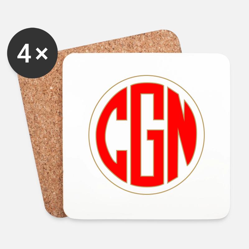 CGN Logo 8 - Untersetzer (4er-Set) - Weiß