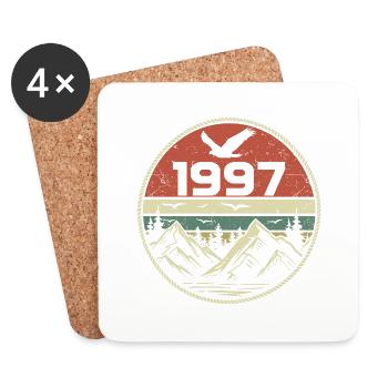 Vintage 1997 Classic 1997 Retro 1997 Gift 1997 - Coasters (set of 4) - white - Front