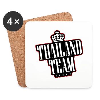 Équipe de Thaïlande - Dessous de verre (lot de 4) - blanc - Devant