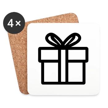 Gift icon box - Coasters (set of 4) - white - Front