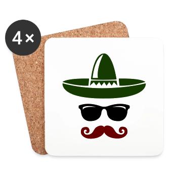 Cool mexicain - Dessous de verre (lot de 4) - blanc - Devant