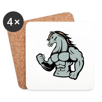 pferd stark - Untersetzer (4er-Set) - Weiß - Vorne