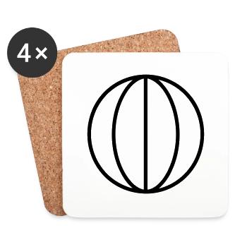 Basketball - Coasters (set of 4) - white - Front