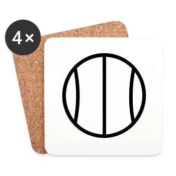 Tennis ball - Coasters (set of 4) - white - Front