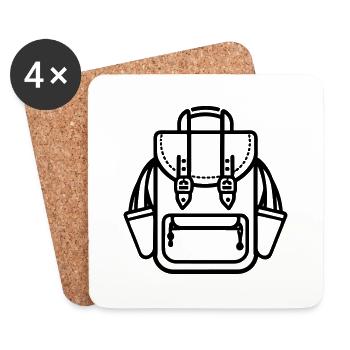 Backpack - Coasters (set of 4) - white - Front