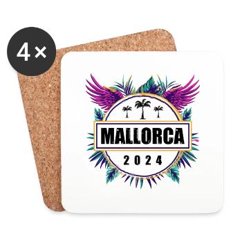 Majorque 2024 Équipe - Dessous de verre (lot de 4) - blanc - Devant