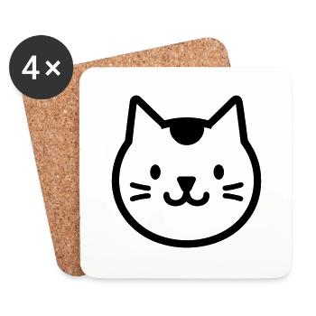 kitten - Coasters (set of 4) - white - Front