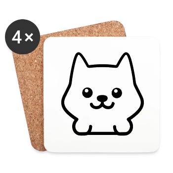 Dog - Coasters (set of 4) - white - Front