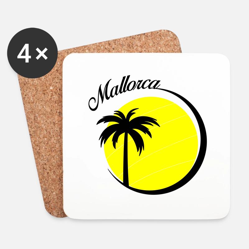 mallorca - Untersetzer (4er-Set) - Weiß