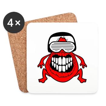 DJ Horror Monster Alien Alien Party Music - Coasters (set of 4) - white - Front