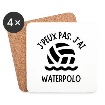 Je peux pas j ai waterpolo - Dessous de verre (lot de 4) - blanc - Devant
