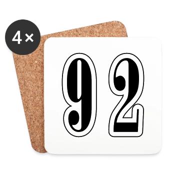 92 Number Symbol - Coasters (set of 4) - white - Front