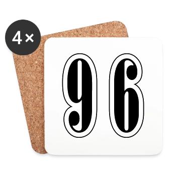 96 Number Symbol - Coasters (set of 4) - white - Front