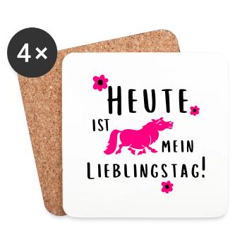 Heute ist mein Lieblingstag! - Untersetzer (4er-Set) - Weiß - Vorne