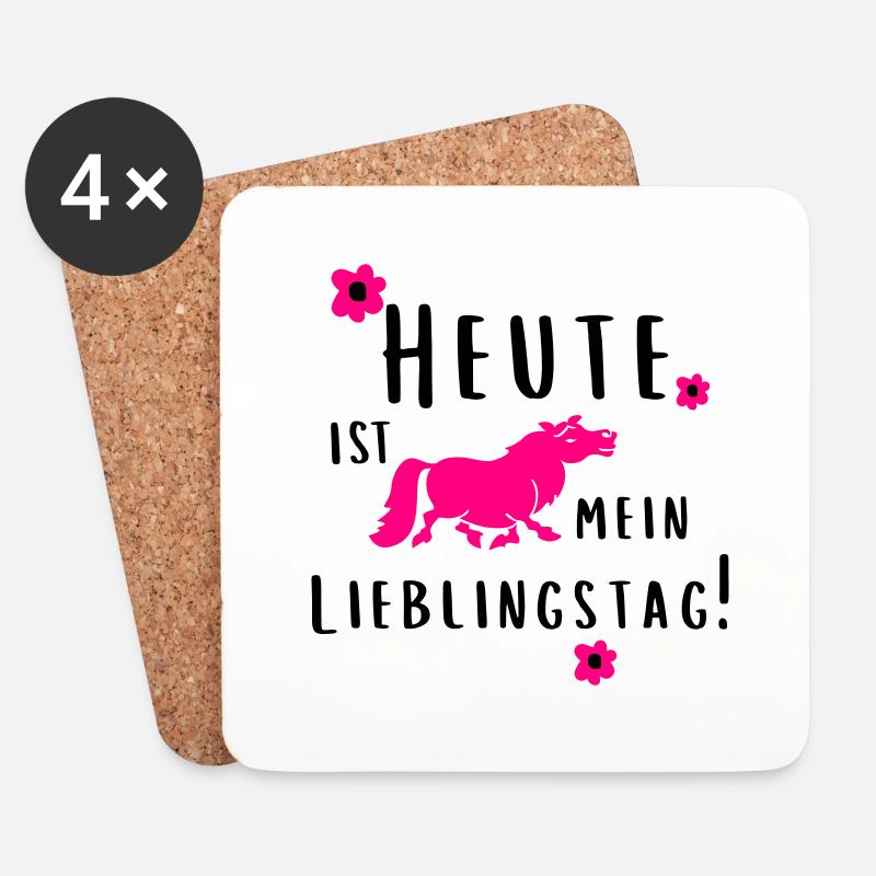 Heute ist mein Lieblingstag! - Untersetzer (4er-Set) - Weiß