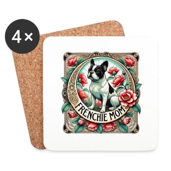 Frenchie Mama - Untersetzer (4er-Set) - Weiß - Vorne