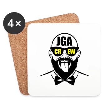 Enterrement de vie de garçon Crew Enterrement de vie de garçon - Dessous de verre (lot de 4) - blanc - Devant