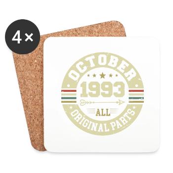 Legendary since October 1993 Birthday October 1993 - Coasters (set of 4) - white - Front