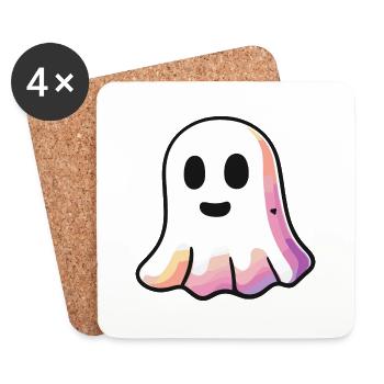 Ghost Halloween Cute - Coasters (set of 4) - white - Front