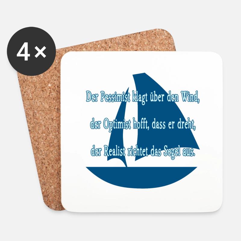 Der Wind - Untersetzer (4er-Set) - Weiß