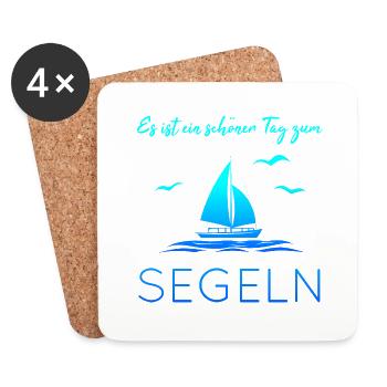 Es ist ein schöner Tag zum Segeln - Untersetzer (4er-Set) - Weiß - Vorne