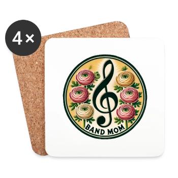 Band-Mama - Untersetzer (4er-Set) - Weiß - Vorne