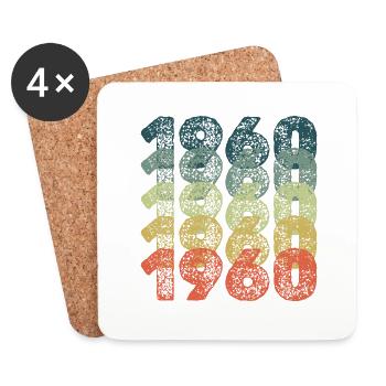 Year 1960 - Coasters (set of 4) - white - Front