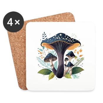 Fantasy mushroom - Coasters (set of 4) - white - Front
