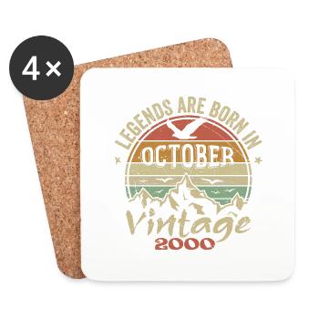 Génial Depuis Octobre 2000 - Cadeau Octobre 2000 - Dessous de verre (lot de 4) - blanc - Devant