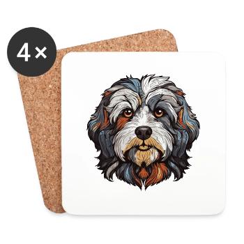 Cute Dog - Coasters (set of 4) - white - Front