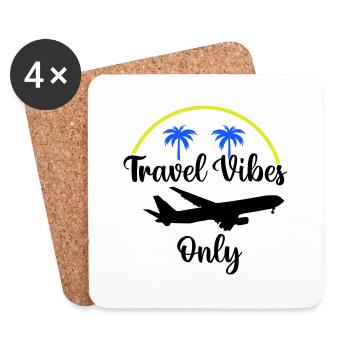 Travel Vibes uniquement - Dessous de verre (lot de 4) - blanc - Devant