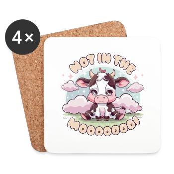 Kuh Not In The Moo - Untersetzer (4er-Set) - Weiß - Vorne