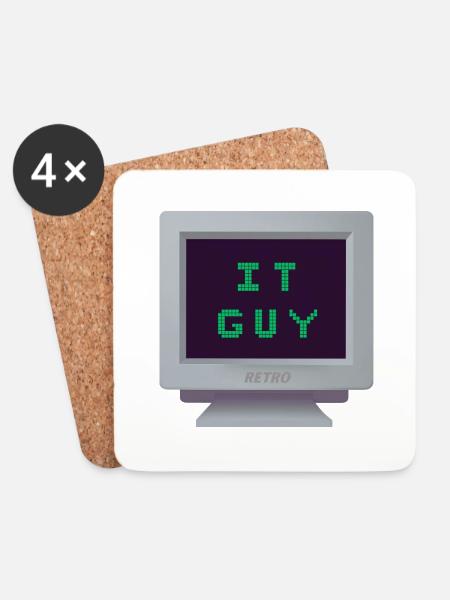 CRT - Informatik - Untersetzer (4er-Set) - Weiß