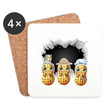 Peanuts Costume Carnival Kids Nut Child - Coasters (set of 4) - white - Front