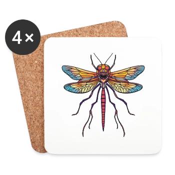 Dragonfly Halloween Animal - Coasters (set of 4) - white - Front