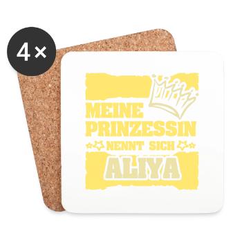 Cadeau pour Aliya - Dessous de verre (lot de 4) - blanc - Devant