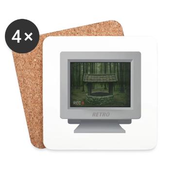 CRT-Design - Der geheimnisvolle Brunnen... - Untersetzer (4er-Set) - Weiß - Vorne
