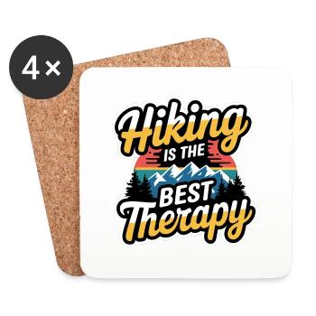 Hiking Is The Best Therapy 7 - Untersetzer (4er-Set) - Weiß - Vorne