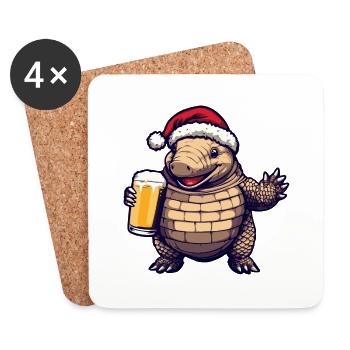 Armadillo Bière Noël - Dessous de verre (lot de 4) - blanc - Devant