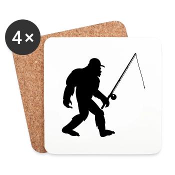 big foot fishing - Untersetzer (4er-Set) - Weiß - Vorne