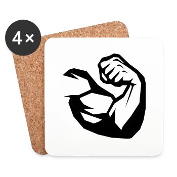Biceps Fitness - Coasters (set of 4) - white - Front